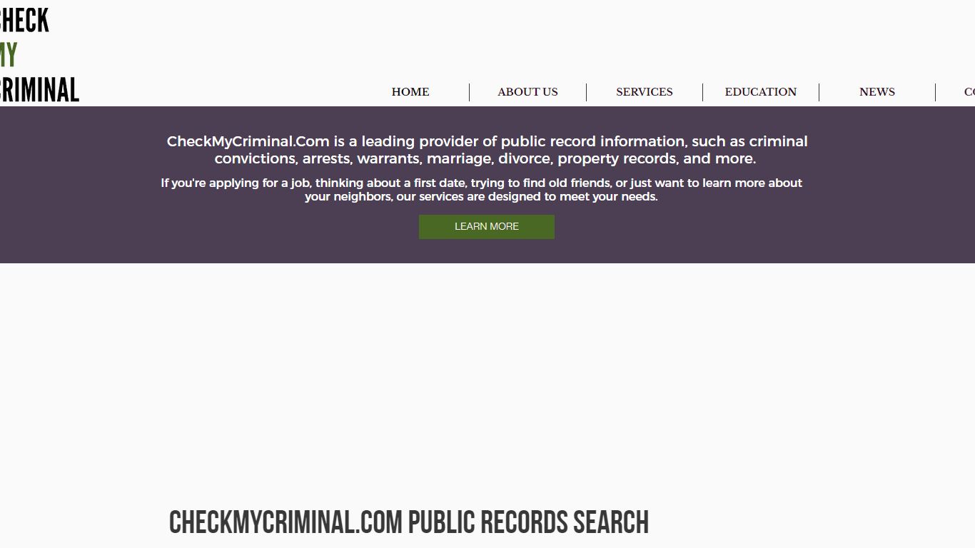 Check My Criminal | Public & Criminal Record Searches